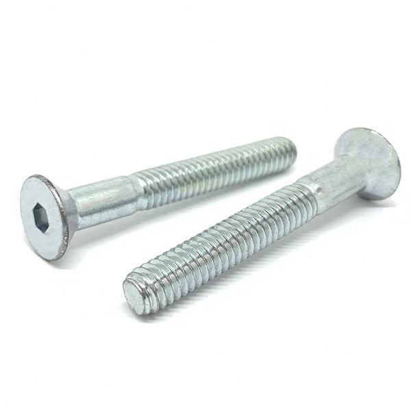 3/8-16x3" Alloy Flat Head Socket Cap Screws Zinc Clear