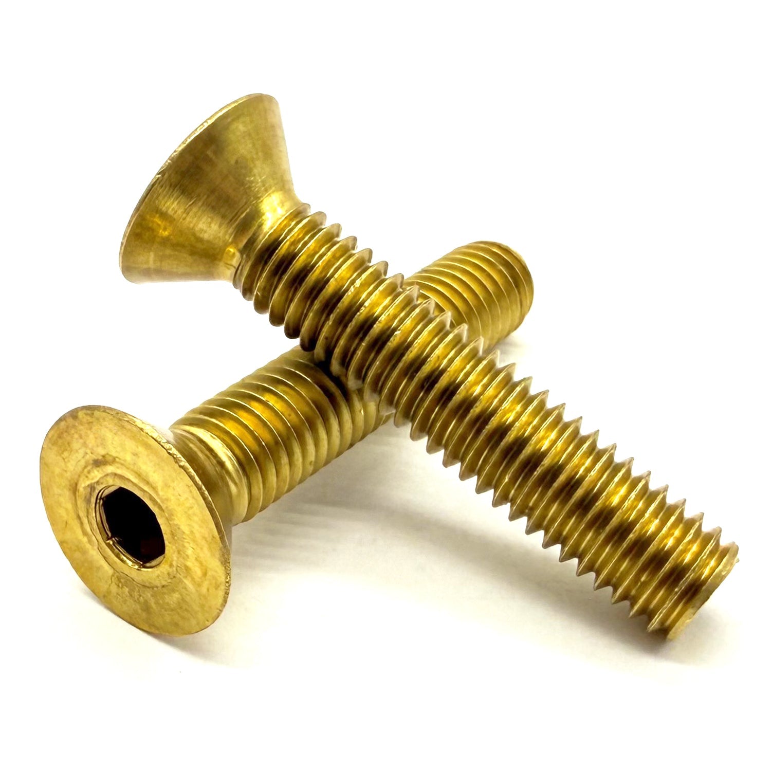 1/4"-20x1" Brass Flat Head Socket Cap Screw