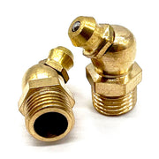 M8-1.0 Zerks Grease Fitting 45 Degree Hydraulic Brass