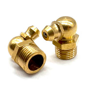 M8-1.0 Zerks Grease Fitting 90 Degree Hydraulic Brass