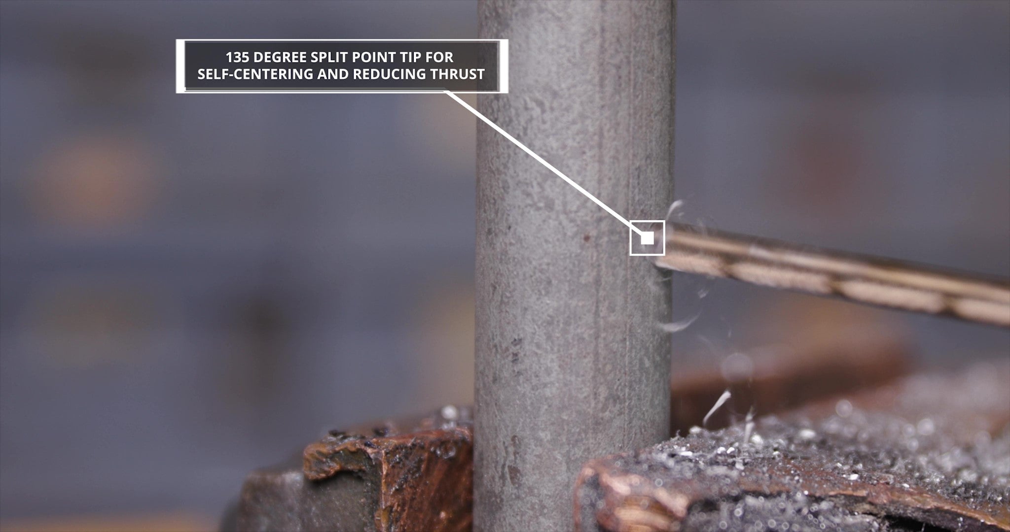 1/4" Stepped Point Cobalt Drill Bit with 3-Flat Shank