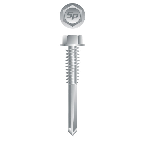 #12 Strong-Point Hex Washer Head 12-24 x 2, Strong-Shield