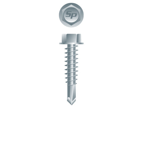 #6 Strong-Point Hex Washer Head 6-20 x 3/4, Zinc