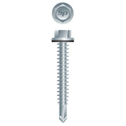 #8 Strong-Point Hex Washer Head w/Washer 8-18 x 1, Zinc