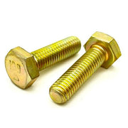 M8-1.25x25 Class 10.9 Hex Cap Screws Zinc Yellow
