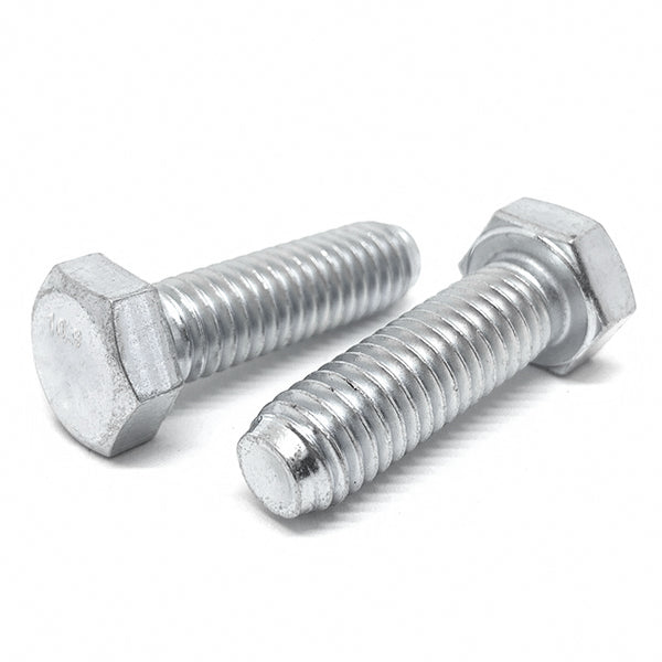 M10-1.00x30 Class 10.9 Hex Cap Screws Extra Fine Thread Zinc Clear