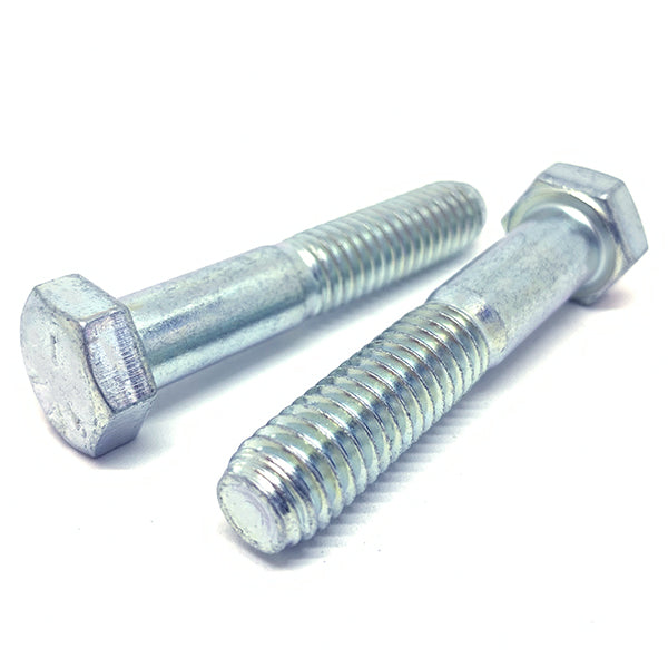 5/8-11x3" Hex Cap Screws Grade 5 Bolts Zinc Clear