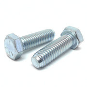 5/16-24x1" Hex Cap Screws Grade 5 Bolts Zinc Clear