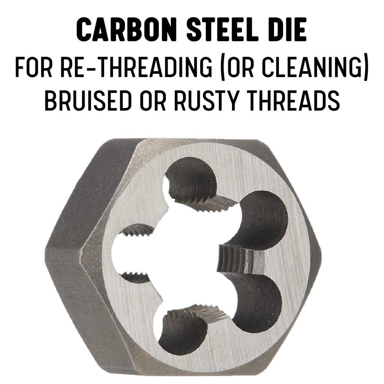 12 Piece Carbon Steel NPT Pipe Tap and Die Set (1/8" 1/4" 3/8" 1/2" 3/4" and 1" in Wooden Case)