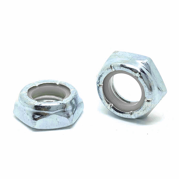 9/16"-18 Grade A Nylon Insert Hex Jam Nuts Zinc