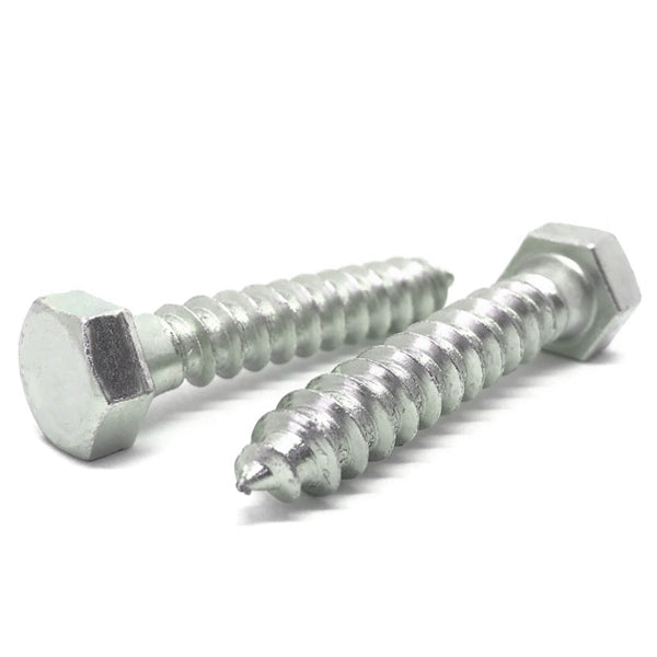 3/8-7x1-1/2" Hex Lag Screws A307 Grade A Zinc