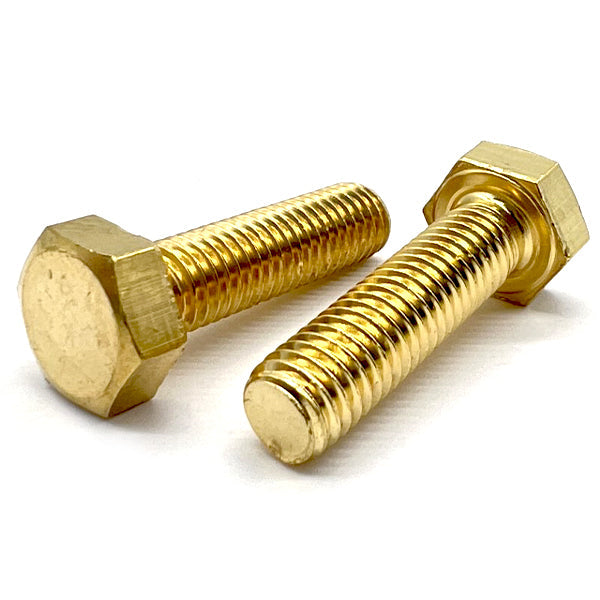 3/8-16x2-1/2" Brass Hex Tap Bolts Full Thread