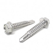 #12x2-1/2" Stainless Steel Unslotted Hex Washer Head #3 Point Self Drilling Screws