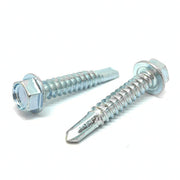 #10-16x1-1/2" Unslotted Hex Washer Head #3 Point Self Drilling Screws Zinc