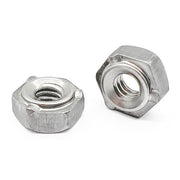 1/2"-13 18-8 Stainless Steel 3 Prong Hex Weld Nuts