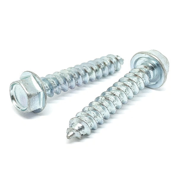 #8x2" Hex Washer Head Type AB Self Tapping Sheet Metal Screws Zinc