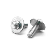 M6-1.0x20 Hex Flange Bolt Smooth Head Free Spin Conical Washer Off Road Moto Hardware Zinc