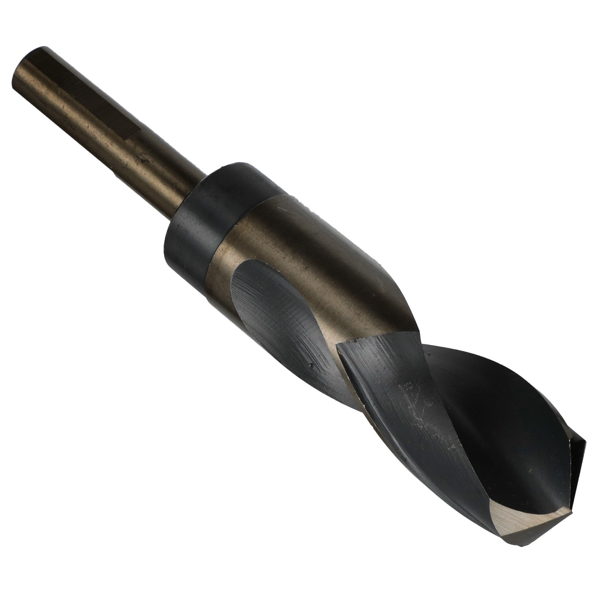1" HSS Black & Gold Drill Bit with Reduced 1/2" 3-Flat Shank, Contractor Series