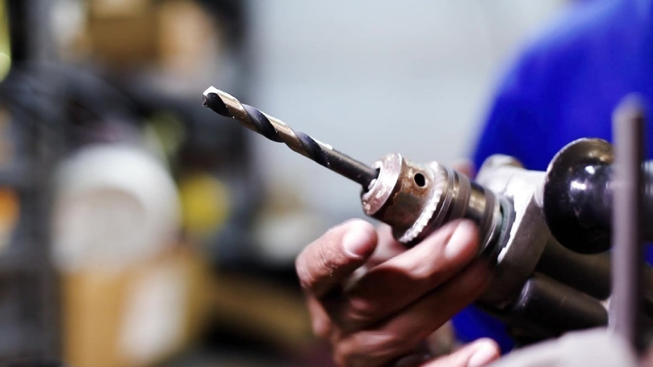 13/32" HSS Black & Gold KFD Split Point Mechanics Length Drill Bit with 3-Flat Shank