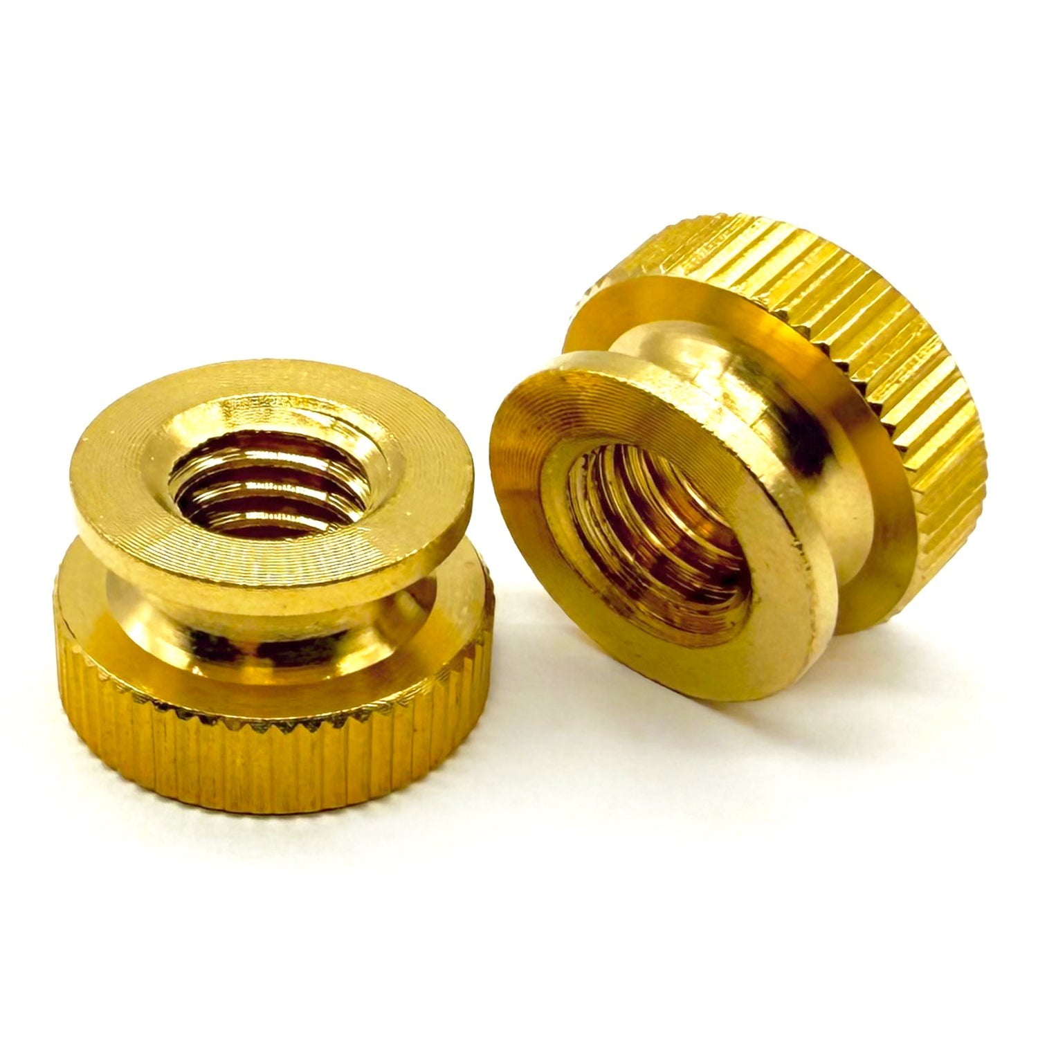 #12-24 Brass Knurled Thumb Nut