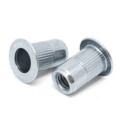 #6-32 (.020-.080) Aluminum Large Flange Knurled Body Rivet Nut