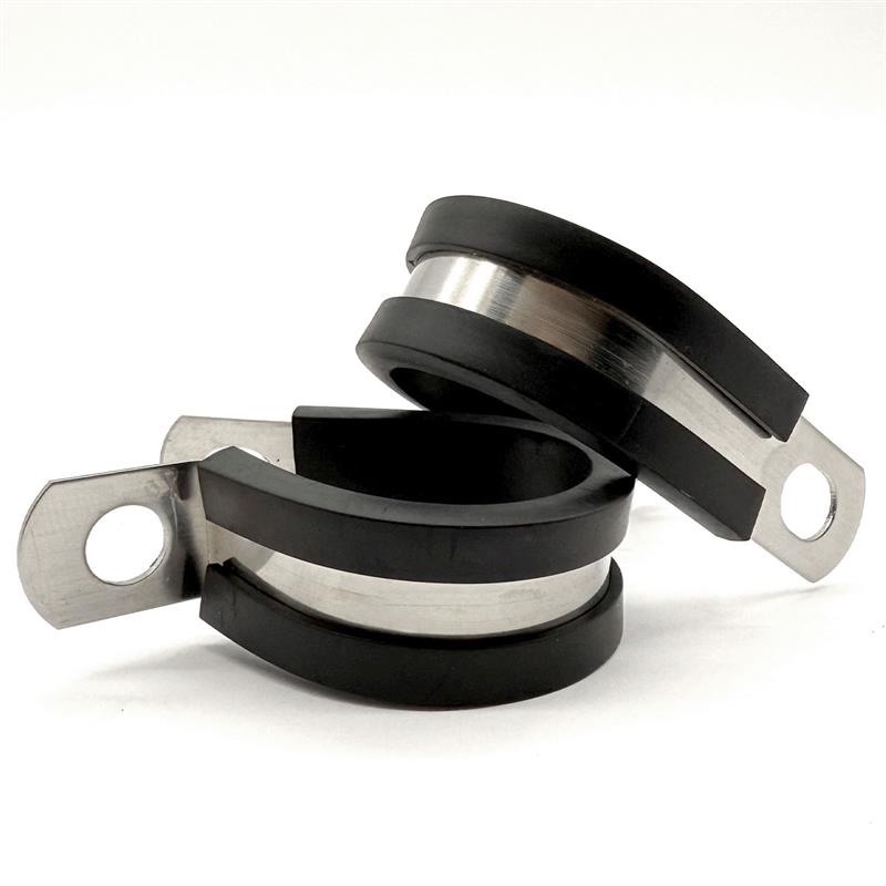 2" Stainless Steel Rubber Insulated Medium Duty Cable Clamp