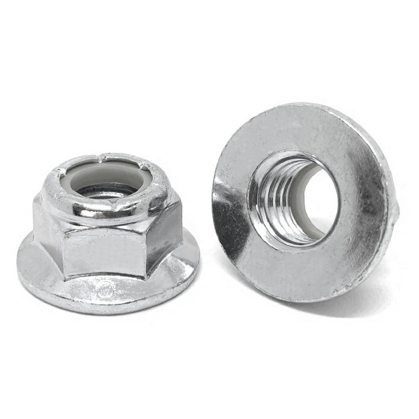 M5-0.8 A2-70 Stainless Steel Nylon Insert Hex Flange Lock Nuts