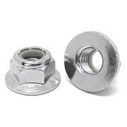 M10-1.5 A2-70 Stainless Steel Nylon Insert Hex Flange Lock Nuts