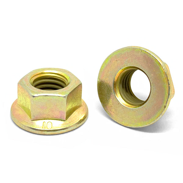 M8-1.25 Class 8 Hex Flange Nuts Zinc Yellow