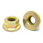 M12-1.75 Class 10 Hex Flange Nuts Zinc Yellow