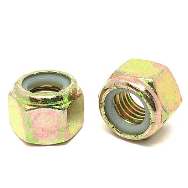 3/4"-10 Grade 8 Hex Nylon Insert Lock Nuts Zinc Yellow