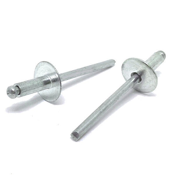 3/16" Dia 1/4-3/8" (66)  Grip - Oversized Head Blind Rivets Steel/Steel Mandrel Zinc