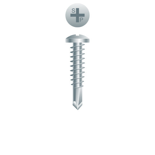 #8 Strong-Point Pan Head 8-18 x 3/4, PH, Zinc