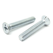 1/4-20x1/2" Phillips Flat Head Machine Screws Steel Zinc