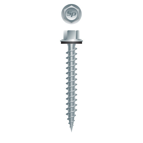 #9 Hi-Strong-Point Hex Washer Head w/ Washer 9-15 x 1, Type 'S', Strong-Shield