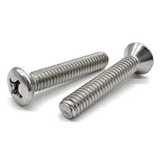 #6-32x3/8" 18-8 Stainless Steel Phillips Oval Head Machine Screws