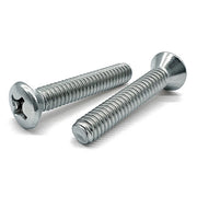 #10-32x1" Phillips Oval Head Machine Screws Zinc Clear