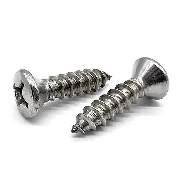 #6x3/4" 18-8 Stainless Steel Phillips Oval Head Type A Self Tapping Screws