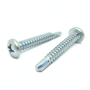 #8x2" Phillips Pan Head #2 Point Self Drilling Sheet Metal Screws Zinc