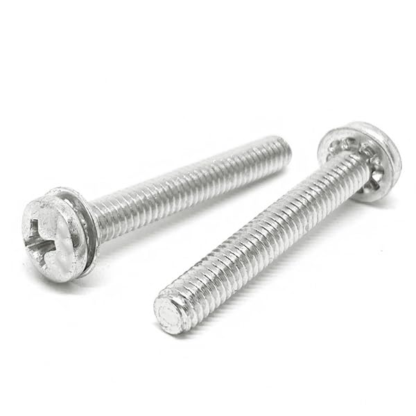 #8-32x3/8" 410 Stainless Steel Internal Tooth Sems Phillips Pan Head Machine Screws