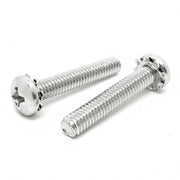 #8-32x1" 410 Stainless Steel External Tooth Sems Phillips Pan Head Machine Screws