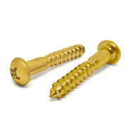#6x1-1/4" Brass Phillips Round Head Wood Screws