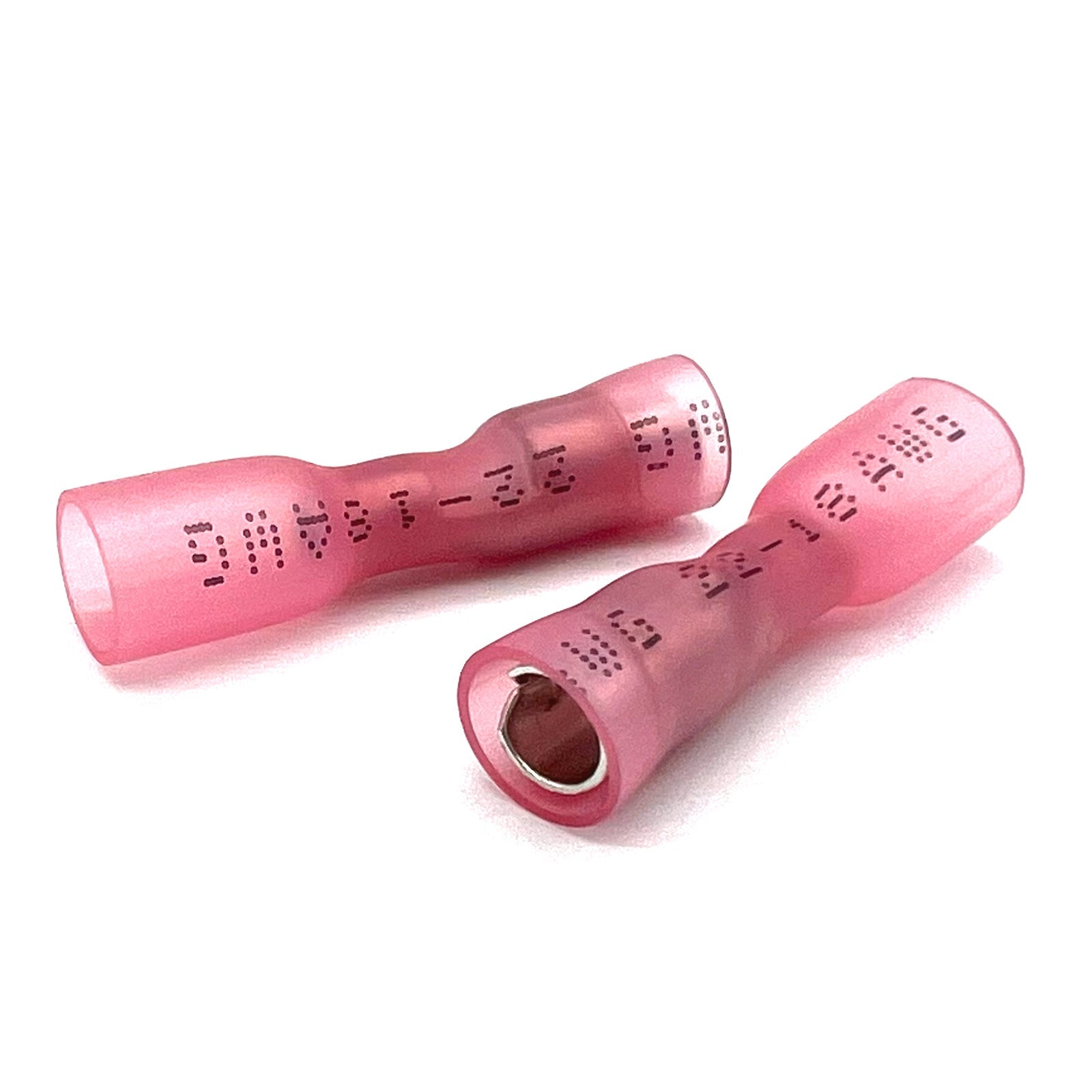 Red Heat Shrink Marine Grade Female Bullet Connectors, AWG 22-18