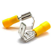 Yellow PVC/Vinyl Piggy Back Crimp Connector, AWG 12-10
