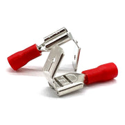 Red PVC/Vinyl Piggy Back Crimp Connector, AWG 22-16