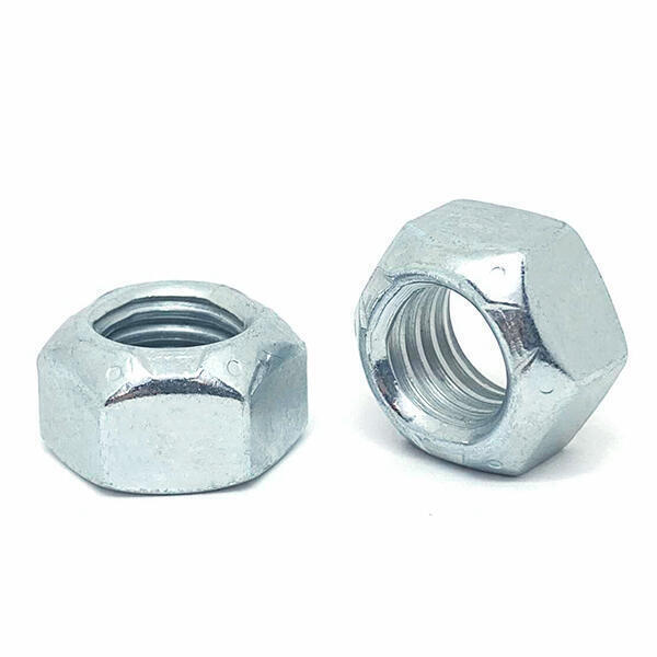 M14-2.0 Class 10 Hex Top Lock Nuts Coarse Thread Zinc