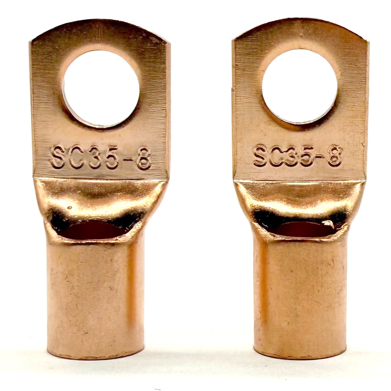 Copper Lug Terminal 2AWG, M8 (3/8") Hole, SC35-8
