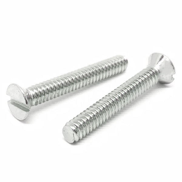 1/4-20x3-1/2" Stainless Steel Slotted Flat Head Machine Screws Steel