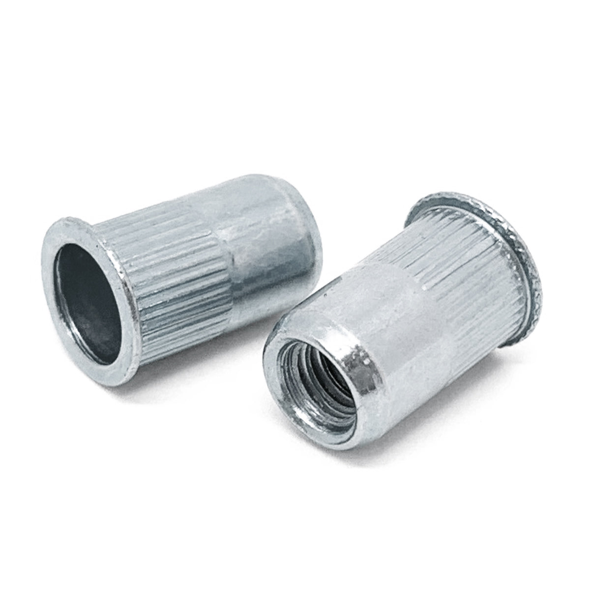 #10-24 (.020-.130) Aluminum Small Flange Knurled Body Rivet Nut
