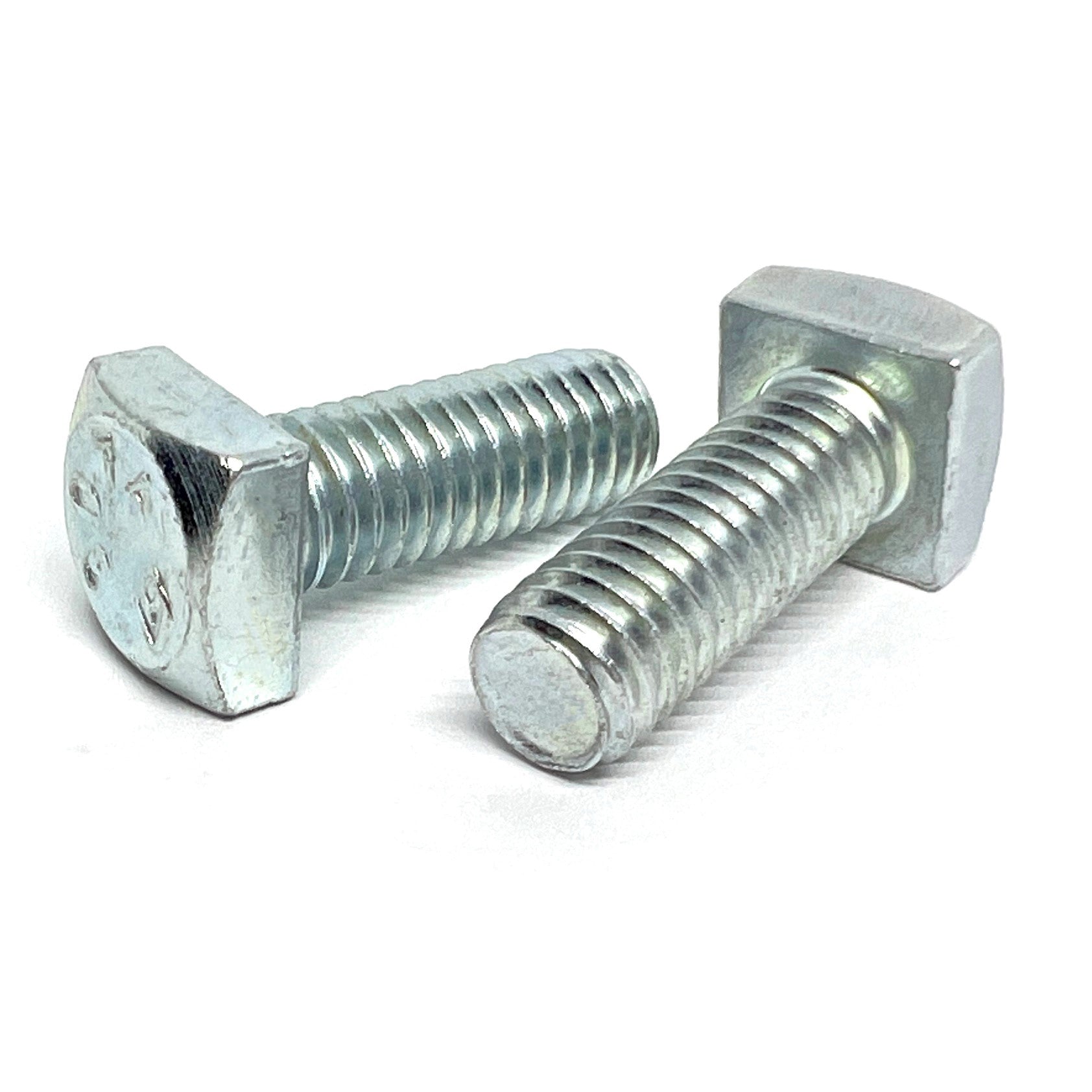 5/8"-11x2" Square Head Bolts Grade A307 Zinc Clear